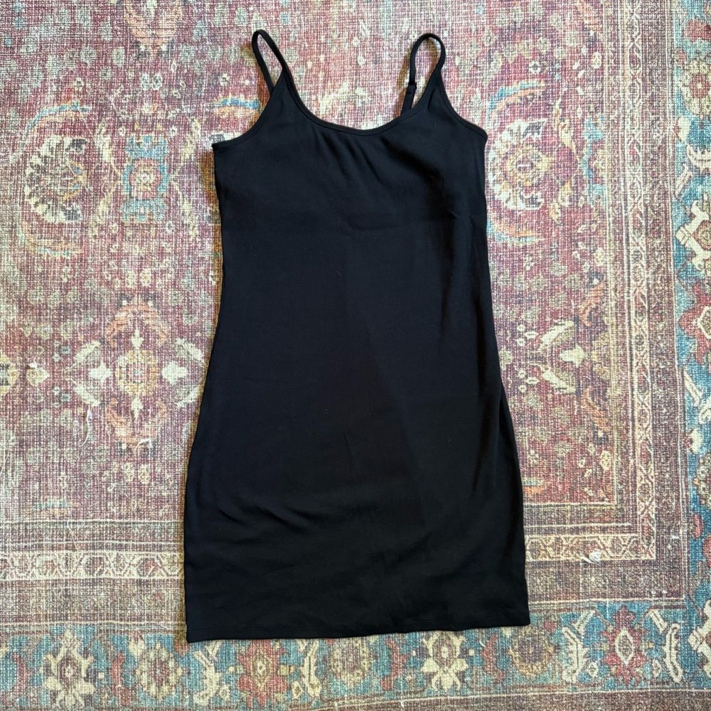 Old Navy Women’s XL Black Ribbed Bodycon Mini Dress with built in shelf bra